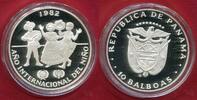 Panama 10 Balboas Silbermünze Jahr des Kindes - International Year of the Child -