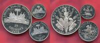 Haiti 5, 10, 25 Gourdes Silber 10 Jahre Revolution Scarce very low mintage year -