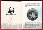 Jersey 2 Pfund Silbermünze 25 Jahre WWF - Mauritius-Taube - Pink Pigeon -