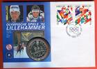 Norwegen Norway 50 Kronen Olympiade Lillehammer 1994, Ski Langlauf -