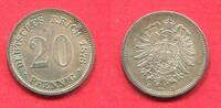 Deutschland Germany Kaiserreich 20 Pfennig Silber kleiner Adler -