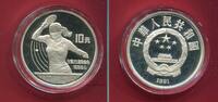 China 10 Yuan Silbermünze Olympische Spiele 1992 Barcelona - Tischtennis -