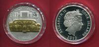 Cook-Inseln 10 Dollars Silbermünze Löwenbrunnen der Alhambra Skulpturmünze (1 oz, m. 24-Karat-Teilvergoldung) -