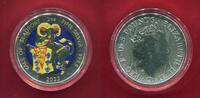 Großbritannien 5 Pounds Silbermünze Yale of Beaufort - Silver Tudor (2 oz, m. Farbauflage) -