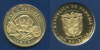 Panama 100 Balboas Gold Orchid -