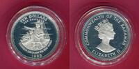 Bahamas 10 Dollars Silbermünze Kolumbus entdeckt die Neue Welt RAR !! -