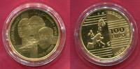 Belgien Belgium 100 Euro Gold Gründungsväter Adenauer Schuman Paul Henri Spaak Europas Väter -