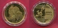 Belgien Belgium 100 Euro Gold Gründungsväter Adenauer Schuman Paul Henri Spaak Europas Väter -