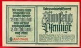 Deutschland Germany 1933 - 1945 50 Pfennig Pfennige Wertschein Kriegswinterhilfswerk Ser. II. A Grün -