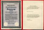 Deutschland 1933 - 1945 20 Reichsmark Ehestandsdarlehen Bedarfsdeckungsschein -