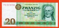 DDR 20 Mark Banknote Johann Wolfgang von Goethe - Schulgebäude -