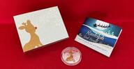 Kiribati 5 Dollars Silbermünze Rudolph the red-nosed Reindeer (mit Goldveredelung) -