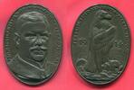 Deutschland Karl Goetz Medaille Kaiserreich Bronze Guß Hochoval Admiral Graf Spee Seeschlacht bei Santa Maria Chile Hochval Rar -