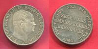 Brandenburg Preußen Königreich Taler Vereinstaler NBergbautaler Ausbeutetaler Wilhelm I. 1861 - 1888 Last Year Letztes Prägejahr Mining Thaler -