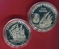 San Marino 5000 + 10000 Lire Silbermünzen Amerigo Vespucci - Segelschiffe -