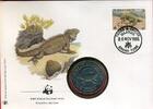 Turks- und Caicosinseln 1 Crown Kupfer-Nickel-Münze 25 Jahre WWF - Der Turks und Caicos-Leguan -
