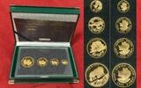 Südafrika, South Africa 1/10, 1/4, 1/2 und 1 Unze Gold 1995 Natura Nashorn Rhinozeros Proof with box & coa