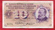 Schweiz Switzerland 10 Franken Banknote Geldschein Gottfried Keller at right., Carnation flower at left center., Purple on red-brow -