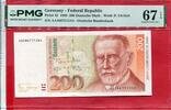 BRD, Deutsche Bundesbank 200 DM Deutsche Mark Banknote Geldschein Paul Ehrlich 1854-1915 Serie AA Mikroskop -