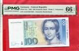 Bundesrepublik Deutschland 100 Deutsche Mark Banknote Geldschein Clara Schumann Konzertflügel -