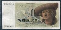 Bundesrepublik Deutschland Western Germany FRG 50 DM Deutsche Mark Banknote Geldschein Sogenannter Franzosenschein Erhaltung ! Bank Deutscher Länder -