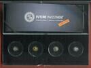 Ruanda 4 x 10 FRW Münzen - je 0,5 Gramm FUTURE INVESTMENT Expo Dubai Satz 4 Verschiedenen Metallmünzen -