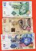 Südafrika 10, 20 & 100 Rand Banknoten Konvolut von drei Scheinen - Nashorn, Elefant & Wasserbüffel -