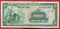 Bundesrepublik Deutschland Western Germany FRG 20 DM Deutsche Mark Banknote Geldschein Bank Deutscher Länder -