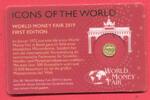 Ruanda, Rwanda 10 FRW Minigoldmünze - 1/200 Unze Gold World Money Fair 2019 - aus der Serie Icons of the World - Gold Affordable -