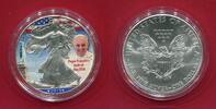 USA 1 Dollar Silber Pope's Francis Visit to the USA - Liberty (1 oz, m. Farbauflage) -