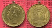 England Bronzemedaille vergoldet mit Öse Vergoldete Bronzemedaille 1862, auf die Weltausstellung in London. Albert siehe Bild,