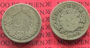 Schweiz, Switzerland 20 Rappen Kursmünze Schweiz 20 Rappen 1850 BB = -
