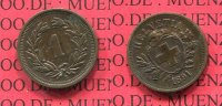 Schweiz, Switzerland 1 Rappen Kursmünze Kupferfarben Schweiz 1 Rappen 1891 Kreuz -