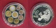 Vatikan Gedenkprägung Medaille Die Euro-Münzen des Vatikan 2006, vergoldete/verkupferte Applikationen -