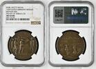 Deutschland, Weimarer Republik Bronzemedaille - Medailleur Karl Goetz Auf den 10. Jahrestag des Versailler Vertrags Vertrag von Versaille NGC Top POP -
