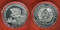 Weissrussland, Belarus 20 Rubel Silbermünze Gefährdete Tierwelt - Biber - -
