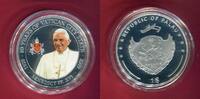 Palau 1 Dollar Cu versilbert mit Farbapplikation 80. Jahre Vatikan 1929-2009 - Benedikt XVI. -