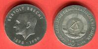 Deutsche Demokratische Republik 10 Mark Gedenkmünze 75. Geburtstag Bertolt Brecht -