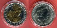 England Great Britain 2 Pounds Pfund - 1 Unze Silber Britannia - teilvergoldet -