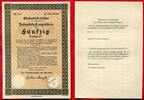 Deutschland 1933 - 1945 50 Reichsmark Ehestandsdarlehen Bedarfsdeckungsschein -
