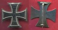 Deutschland Germany Kaiserreich WWI EK I Eisernes Kreuz Erster Klasse Iron Cross First Class Hersteller SM Punze vielleicht Silber, mit Eisenkern -