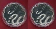 Kanada Canada 15 Dollas Silber Lunar Jahr der Schlange Year Of The Snake -