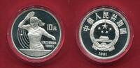 China 10 Yuan Silber Olympische Spiele 1992 - Tischtennis -