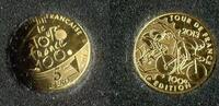 Frankreich 5 Euro Minigoldmünze - 1/2 Gramm Gold 2013 Tour de France - Fahrrad Proof in square shaped capsule