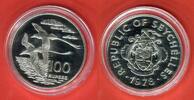 Seychellen 100 Rupees Silbermünze - Silber Weißschwanz-Tropikvögel - Birds -
