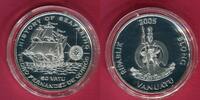 Vanuatu 50 Vatu Silbermünze History of Seafaring - Pedro Fernandez de Quiros -