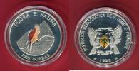 St. Thomas Sao Thome + Principe 1000 Dobras Silber Farbmünze Flora und Fauna - Falke -