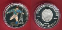 Nordkorea, Northern Korea 500 Won Silbermünze mit Farbapplikation Fußball WM in Frankreich 1998 - 1 Unze Silber - -