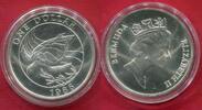 Bermuda 1 Dollar Silbermünze 25 Jahre WWF - Suppenschildkröte - Green Turtle Selten in BU -