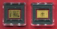 Tschad 3000 Francs CFA Rechteckgoldmünze Deutsche Einheit - Auflösung NVA (1/1000 oz) BU in plastic